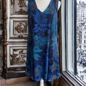 Nine West Blue Tropical Sleeveles Dress - NWT